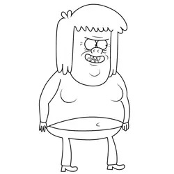 Muscle Man Regular Show Free Coloring Page for Kids