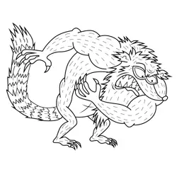 Negative Rigby Regular Show Free Coloring Page for Kids