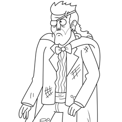 No Rules Man Regular Show Free Coloring Page for Kids