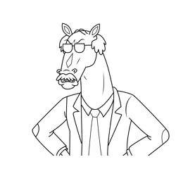 Principal Party Horse Regular Show Free Coloring Page for Kids