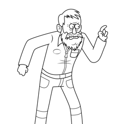 Raymond Regular Show Free Coloring Page for Kids
