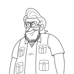 Scabby Grossman Regular Show Free Coloring Page for Kids