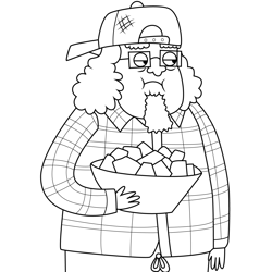 Scottie Regular Show Free Coloring Page for Kids