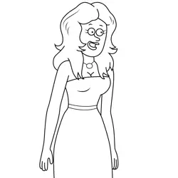Sheena Albright Regular Show Free Coloring Page for Kids