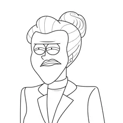 Susan Regular Show Free Coloring Page for Kids