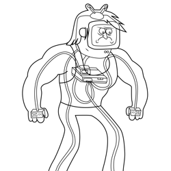 The Hammer Regular Show Free Coloring Page for Kids