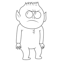 Thomas (Demon) Regular Show Free Coloring Page for Kids