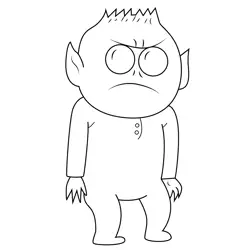 Thomas (Demon) Regular Show Free Coloring Page for Kids