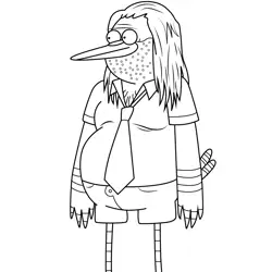Uncle Steve Regular Show Free Coloring Page for Kids
