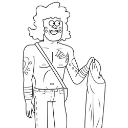 Wally Tharah Regular Show Free Coloring Page for Kids