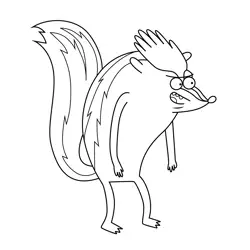 Were Skunk Regular Show Free Coloring Page for Kids