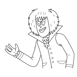 Ziggy Regular Show Free Coloring Page for Kids