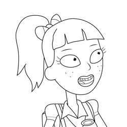 Annie Rick and Morty Free Coloring Page for Kids