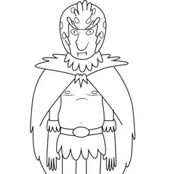 Birdperson Rick and Morty Free Coloring Page for Kids