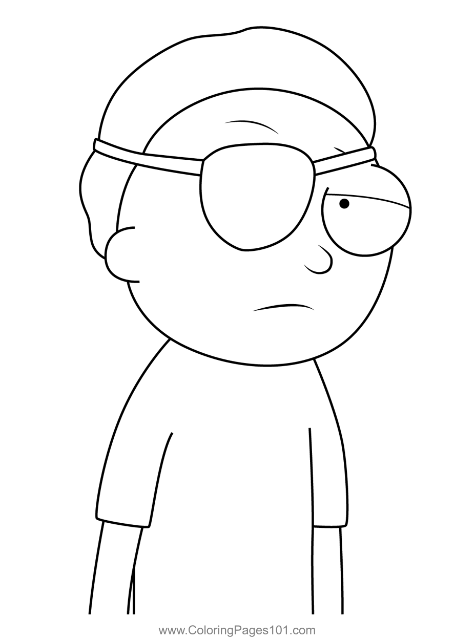 Evil Morty Rick and Morty Coloring Page for Kids - Free Rick and Morty