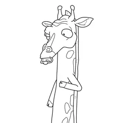 Reverse Giraffe Rick and Morty Free Coloring Page for Kids