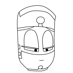 Stella Robot Trains Free Coloring Page for Kids