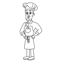 Baker Calvin Rosie's Rules Free Coloring Page for Kids