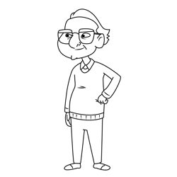 Grandpa Liu Rosie's Rules Free Coloring Page for Kids