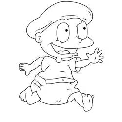 Tommy Running Free Coloring Page for Kids