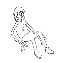 Glass Brother Salad Fingers Free Coloring Page for Kids