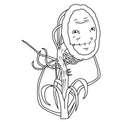 Grandmother Growth Salad Fingers Free Coloring Page for Kids