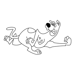 Scooby Doo Running Free Coloring Page for Kids