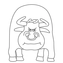 Bull 2 Free Coloring Page for Kids