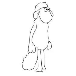 Shaun 3 Free Coloring Page for Kids