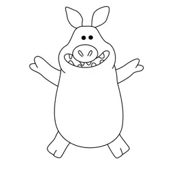 The Pigs 4 Free Coloring Page for Kids