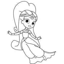 Princess Samira Free Coloring Page for Kids