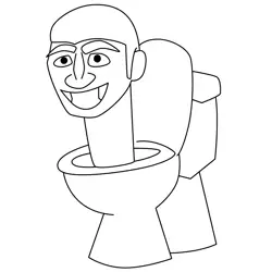 Skibidi Toilet Free Coloring Page for Kids
