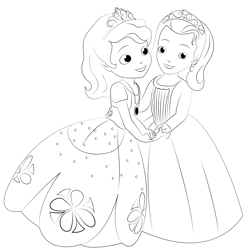 Princess Amber Free Coloring Page for Kids