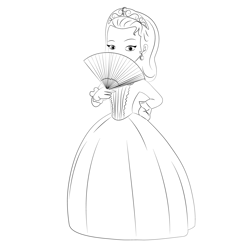 Princess Amberfan Free Coloring Page for Kids