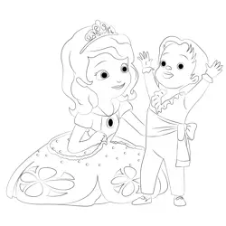 Princesses And A Baby Free Coloring Page for Kids
