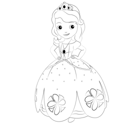 Sofia The First Home Masthead Free Coloring Page for Kids