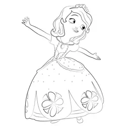 Sofia The First Free Coloring Page for Kids