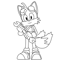 Miles Sonic Boom Free Coloring Page for Kids