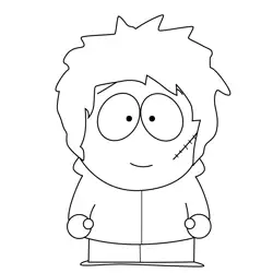 Allan Mercer South Park Free Coloring Page for Kids