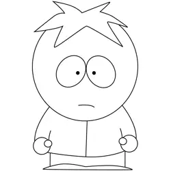 Butters Stotch South Park Free Coloring Page for Kids