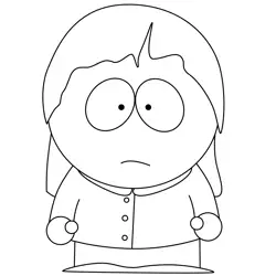 Red McArthur South Park Free Coloring Page for Kids