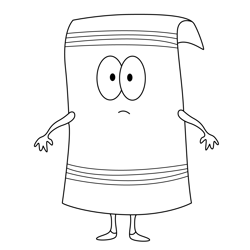 Towelie South Park Free Coloring Page for Kids