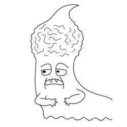 Brain Slug Free Coloring Page for Kids