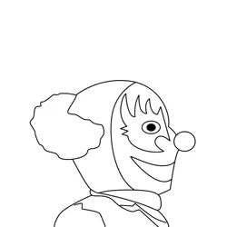 Killer Clown Free Coloring Page for Kids