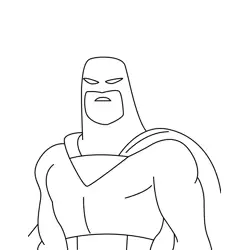 Space Ghost Free Coloring Page for Kids