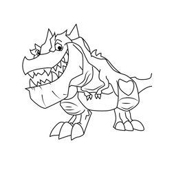 Devil Dinosaur Spidey and His Amazing Friends Free Coloring Page for Kids