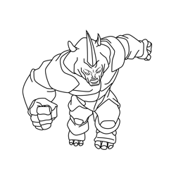 Rhino Spidey and His Amazing Friends Free Coloring Page for Kids