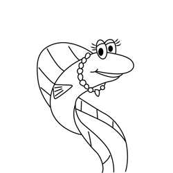 Mandy Splash and Bubbles Free Coloring Page for Kids