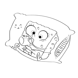 Baby Spongebob Free Coloring Page for Kids