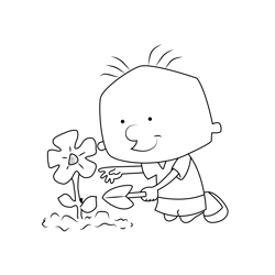 Stanley Gardening Free Coloring Page for Kids